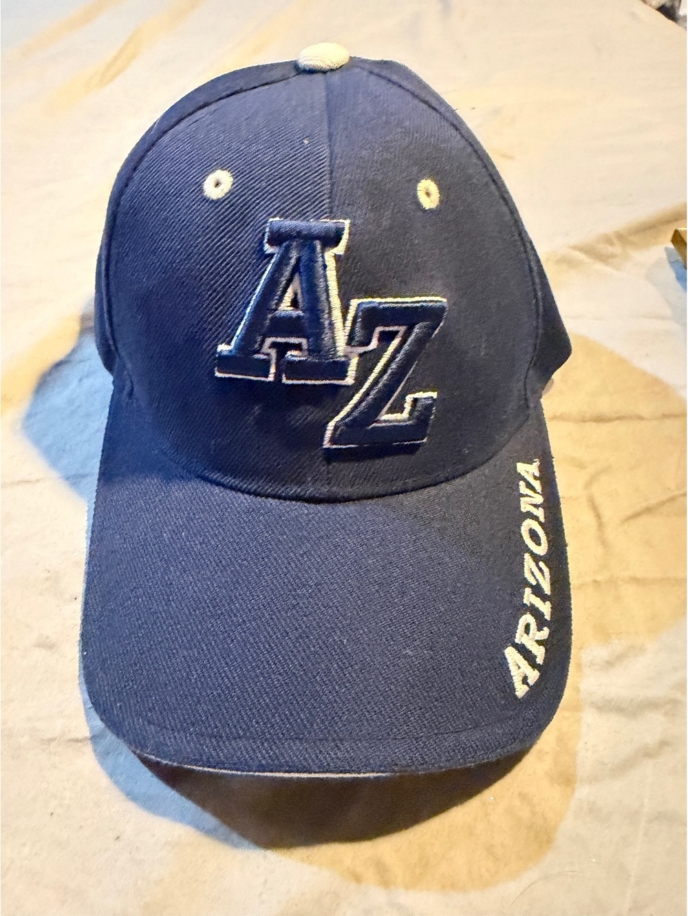 Arizona Blue Baseball Cap with AZ Logo and Adjustable Strap